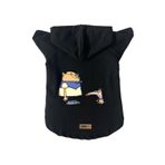 monopetz Kapişonlu Polar Sweatshirt Köpek ve Kedi Kıyafeti & Elbisesi Siyah Cando L