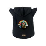 monopetz Kapişonlu Polar Sweatshirt Köpek ve Kedi Kıyafeti & Elbisesi Siyah City 28 XS