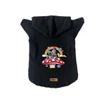 monopetz Kapişonlu Polar Sweatshirt Köpek ve Kedi Kıyafeti & Elbisesi Siyah City 30 L