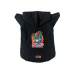 monopetz Kapişonlu Polar Sweatshirt Köpek ve Kedi Kıyafeti & Elbisesi Siyah DBZ 05 M