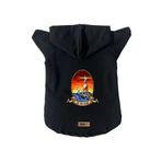 monopetz Kapişonlu Polar Sweatshirt Köpek ve Kedi Kıyafeti & Elbisesi Siyah Deniz Feneri M