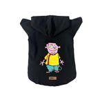 monopetz Kapişonlu Polar Sweatshirt Köpek ve Kedi Kıyafeti & Elbisesi Siyah Ed L