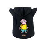 monopetz Kapişonlu Polar Sweatshirt Köpek ve Kedi Kıyafeti & Elbisesi Siyah Ed XL