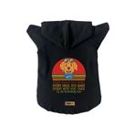 monopetz Kapişonlu Polar Sweatshirt Köpek ve Kedi Kıyafeti & Elbisesi Siyah Every Snack You Make XL