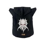 monopetz Kapişonlu Polar Sweatshirt Köpek ve Kedi Kıyafeti & Elbisesi - Siyah Flying Monster L Beden