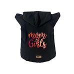 monopetz Kapişonlu Polar Sweatshirt Köpek ve Kedi Kıyafeti & Elbisesi - Siyah Girls Mom L Beden