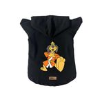monopetz Kapişonlu Polar Sweatshirt Köpek ve Kedi Kıyafeti & Elbisesi Siyah Hong Kong XL