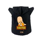 monopetz Kapişonlu Polar Sweatshirt Köpek ve Kedi Kıyafeti & Elbisesi Siyah J Sam M