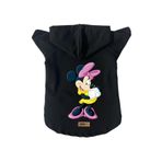 monopetz Kapişonlu Polar Sweatshirt Köpek ve Kedi Kıyafeti & Elbisesi Siyah Minnie XL