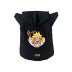 monopetz Kapişonlu Polar Sweatshirt Köpek ve Kedi Kıyafeti & Elbisesi Siyah Naruto L