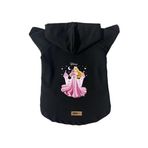 monopetz Kapişonlu Polar Sweatshirt Köpek ve Kedi Kıyafeti & Elbisesi Siyah Princess L