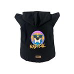 monopetz Kapişonlu Polar Sweatshirt Köpek ve Kedi Kıyafeti & Elbisesi Siyah Radical S