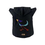 monopetz Kapişonlu Polar Sweatshirt Köpek ve Kedi Kıyafeti & Elbisesi Siyah Road Runner L