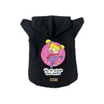 monopetz Kapişonlu Polar Sweatshirt Köpek ve Kedi Kıyafeti & Elbisesi Siyah Rugrats Angelica XL