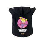 monopetz Kapişonlu Polar Sweatshirt Köpek ve Kedi Kıyafeti & Elbisesi Siyah Rugrats Angelica XS