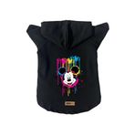 monopetz Kapişonlu Polar Sweatshirt Köpek Ve Kedi Kıyafeti & Elbisesi Siyah Yeni Mickey Mouse S