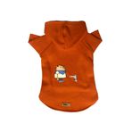 monopetz Kapişonlu Polar Sweatshirt Köpek ve Kedi Kıyafeti & Elbisesi Turuncu Cando XS