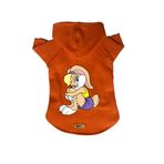 monopetz Kapişonlu Polar Sweatshirt Köpek ve Kedi Kıyafeti & Elbisesi Turuncu Lola XL