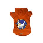 monopetz Kapişonlu Polar Sweatshirt Köpek ve Kedi Kıyafeti & Elbisesi Turuncu Sonic XS