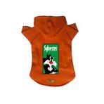 monopetz Kapişonlu Polar Sweatshirt Köpek ve Kedi Kıyafeti & Elbisesi Turuncu Sylvester S