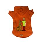 monopetz Kapişonlu Polar Sweatshirt Köpek Ve Kedi Kıyafeti & Elbisesi Turuncu Yeni Scooby Doo XS