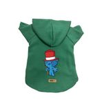 monopetz Kapişonlu Polar Sweatshirt Köpek ve Kedi Kıyafeti & Elbisesi Yeşil Bear M