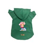 monopetz Kapişonlu Polar Sweatshirt Köpek ve Kedi Kıyafeti & Elbisesi Yeşil Çilek Kız L