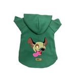 monopetz Kapişonlu Polar Sweatshirt Köpek Ve Kedi Kıyafeti & Elbisesi Yeşil Ed001 XL