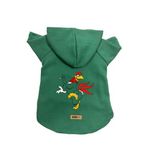 monopetz Kapişonlu Polar Sweatshirt Köpek ve Kedi Kıyafeti & Elbisesi Yeşil Fog Horn S