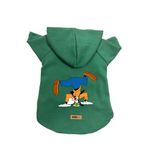 monopetz Kapişonlu Polar Sweatshirt Köpek ve Kedi Kıyafeti & Elbisesi Yeşil Goofy XS