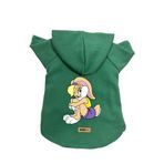 monopetz Kapişonlu Polar Sweatshirt Köpek ve Kedi Kıyafeti & Elbisesi Yeşil Lola L