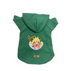 monopetz Kapişonlu Polar Sweatshirt Köpek ve Kedi Kıyafeti & Elbisesi Yeşil Naruto L