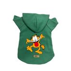 monopetz Kapişonlu Polar Sweatshirt Köpek Ve Kedi Kıyafeti & Elbisesi Yeşil Yeni Garfield M