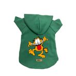 monopetz Kapişonlu Polar Sweatshirt Köpek Ve Kedi Kıyafeti & Elbisesi Yeşil Yeni Garfield S