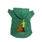 monopetz Kapişonlu Polar Sweatshirt Köpek Ve Kedi Kıyafeti & Elbisesi Yeşil Yeni Scooby Doo S