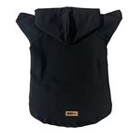 monopetz Kapişonlu Sweatshirt Köpek ve Kedi Kıyafeti & Elbisesi - Düz Siyah L Beden
