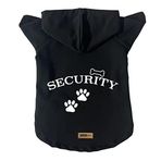 monopetz Kapişonlu Sweatshirt Köpek ve Kedi Kıyafeti & Elbisesi - Siyah Security XS Beden