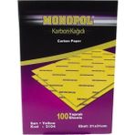 Monopol A4 Karbon Kağıdı Sarı 5 Li 5 Adet 21 x 31 cm Ölçülerle Yazım İçin Uygun