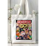 Monopoly Go Oyun Baskılı Bez Çanta Omuz Çantası Kişiye Özel Model 3