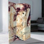 MonoStella Kadın Güzelliği 3 Kanatlı Oda Bölücü Çift Taraflı Kanvas Paravan - 120 x 180 cm - Renkli