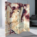 MonoStella Stellastore Kadın Güzelliği 4 Kanatlı Oda Bölücü Çift Taraflı Kanvas Paravan - 160 x 180 cm - Renkli