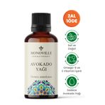Monoville Avokado Yağı 30 ml Soğuk Sıkım Saf ve Doğal (Avocado Oil)