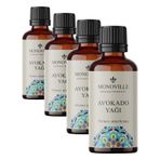 Monoville Avokado Yağı 30 ml Soğuk Sıkım%100 Saf Ve Doğal (Avocado Oil) (4 paketi)