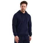 Monox Erkek Kapşonlu 3 İplik Sweatshirt Lacivert S
