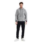 Monox Erkek Kapşonlu Kırçıllı 3 İplik Sweatshirt Antrasit M