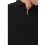Monox Erkek Polo Yaka Fermuarlı Spor Yazlık Triko Tişort Kahve 2XL