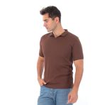 Monox Erkek Polo Yaka Spor Yazlık Triko Tişort Kahve M