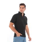 Monox Erkek Polo Yaka Spor Yazlık Triko Tişort Siyah XL