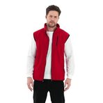 Monox Erkek Tam Fermuarlı Spor Polar Yelek Kırmızı XL