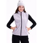 Monox Kadın Slim Fit Tam Fermuarlı Polar Yelek - Gri